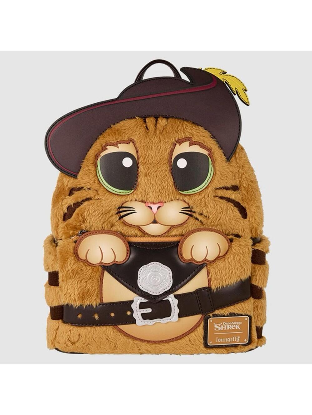 Loungefly Shrek Puss In Boots Plush Cosplay Mini Backpack